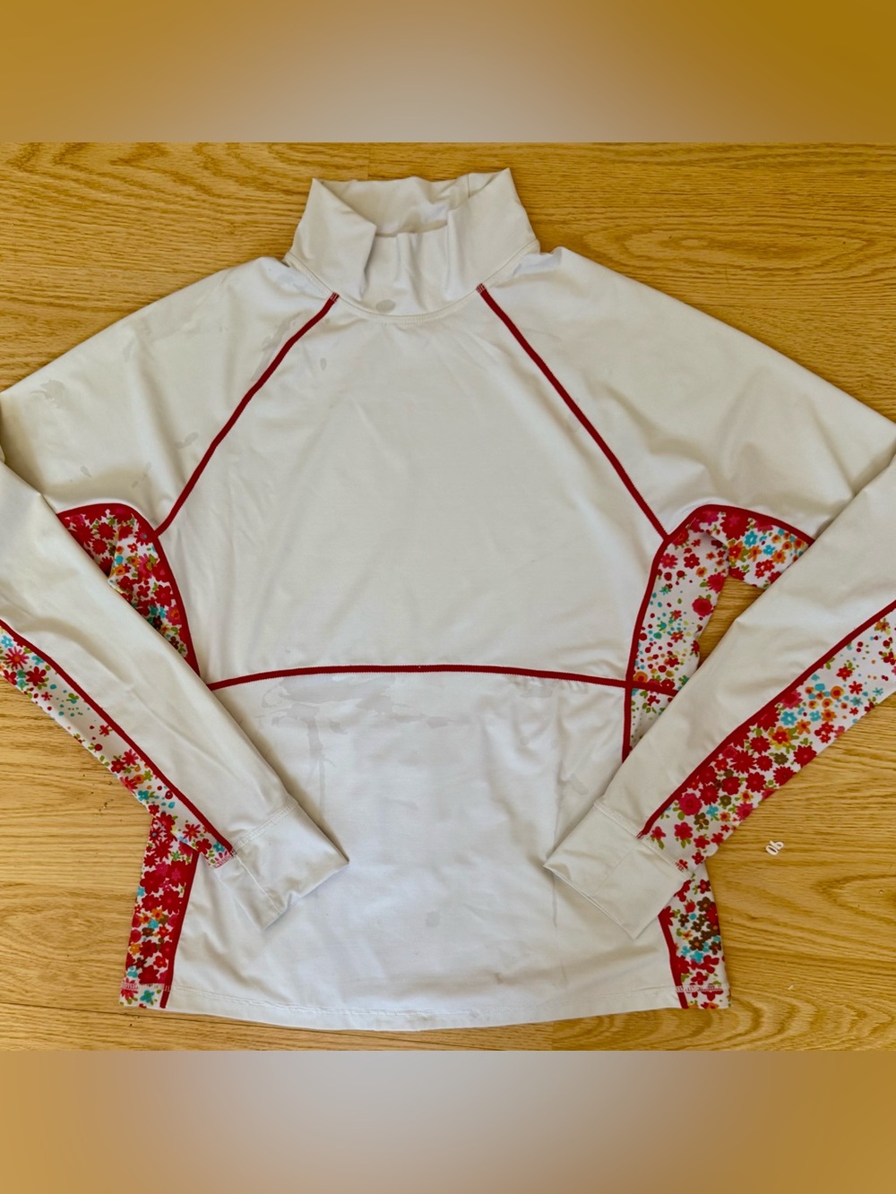 Athleta Ditsy Floral Rash Guard Top Women’s Large UPF Swim Surf Paddleboard